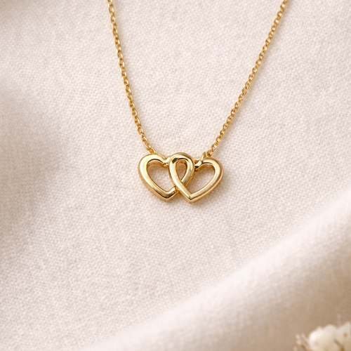 Aremera Linked Hearts Necklace