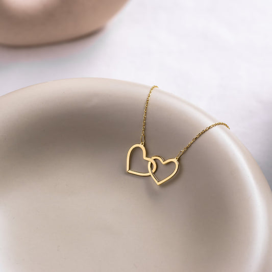 Aremera Linked Hearts Necklace